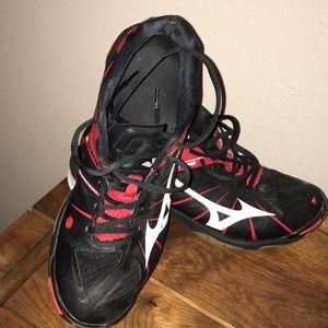 Black and Red volleyball shoes